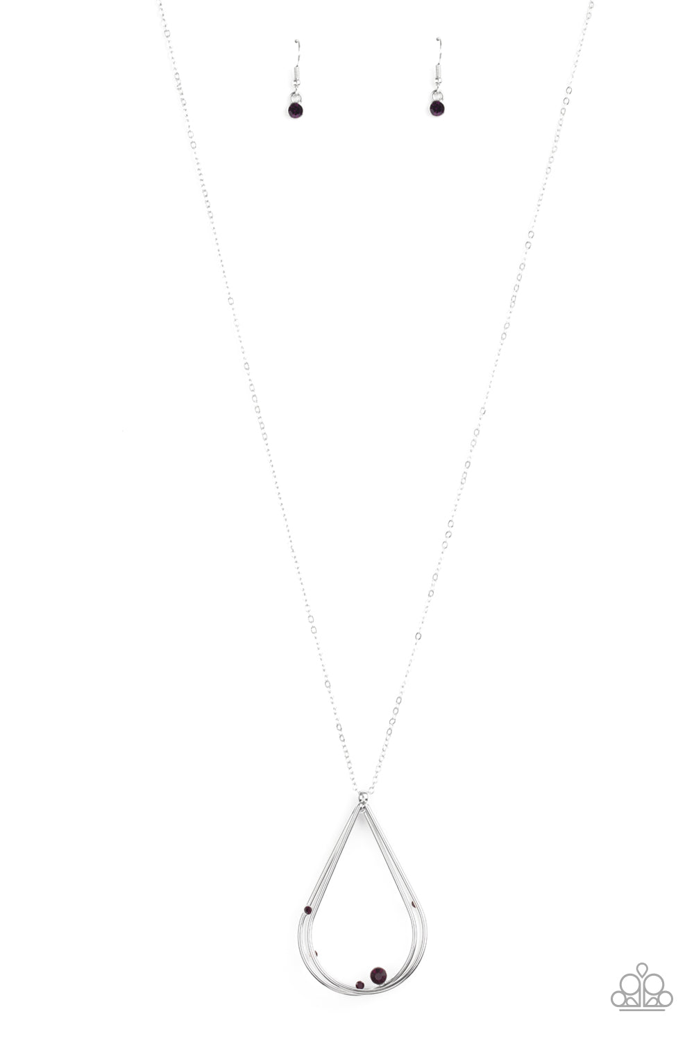 Royal REIGN-Storm - Purple Rhinestone Necklace Paparazzi Accessories