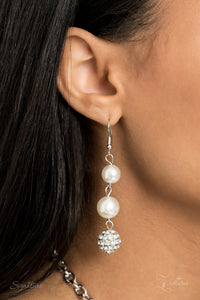 2020 Zi,long necklace,Pearls,rhinestones,silver,white,The LeCricia Zi Collection Necklace