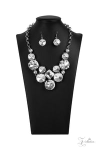 2020 Zi,rhinestones,short necklace,silver,Unpredictable Zi Collection White Rhinestone Necklace