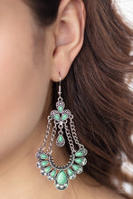 Load image into Gallery viewer, Unique Chic Green Earrings Paparazzi Accessories