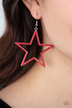 Load image into Gallery viewer, Count Your Stars Red Earrings Paparazzi Accessories