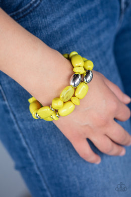 Fruity Flavor Yellow Stretchy Bracelet Paparazzi Accessories