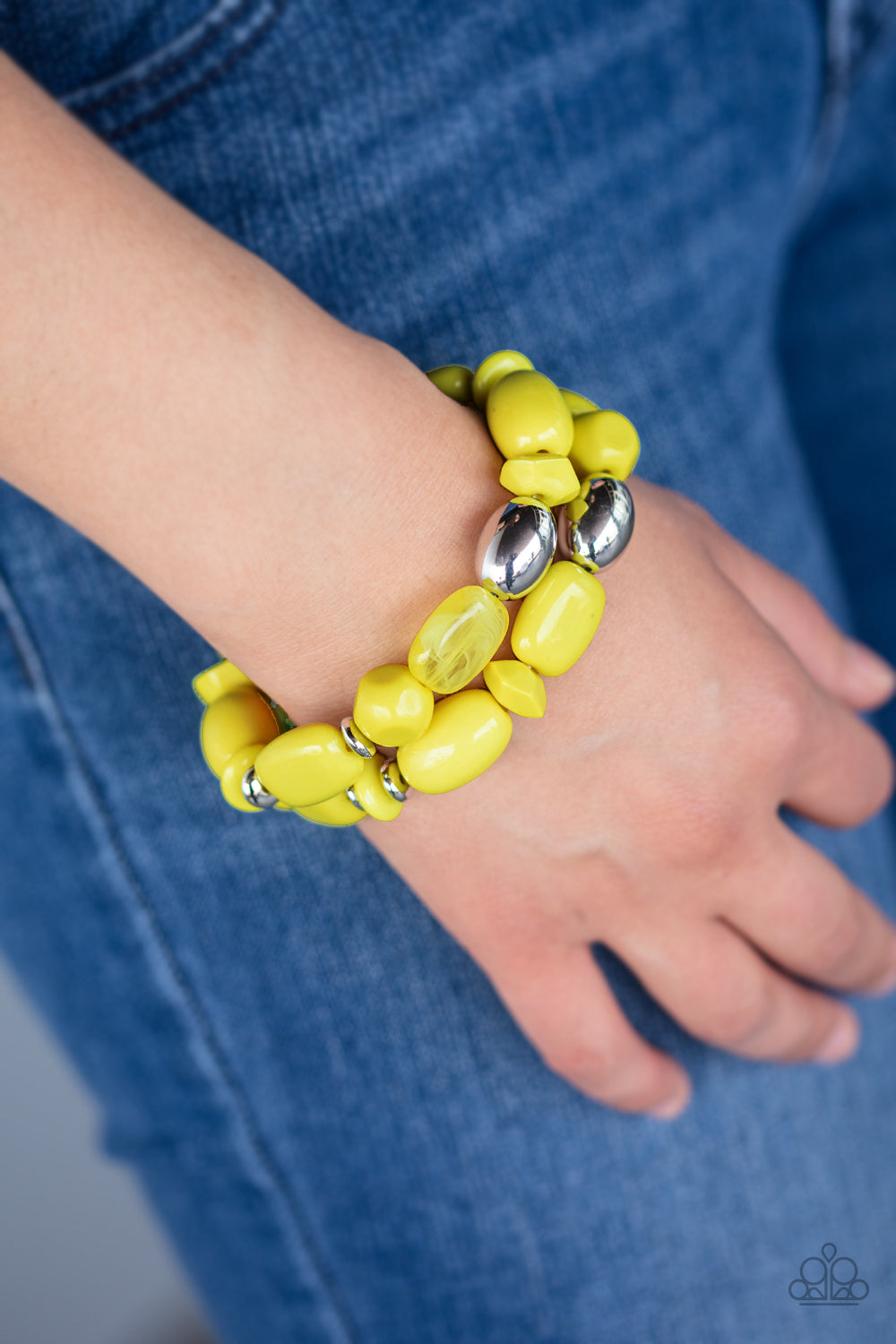 Fruity Flavor Yellow Stretchy Bracelet Paparazzi Accessories
