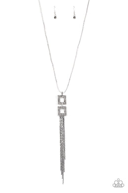 Times Square Stunner Silver Necklace Paparazzi Accessories