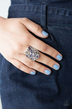 Load image into Gallery viewer, Glitter Flirt - Purple Rhinestone Heart Ring Paparazzi Accessories