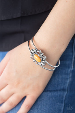 Serene Succulent Orange Hinge Bracelet Paparazzi Accessories