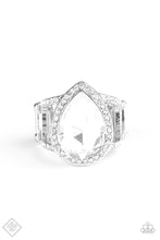 Load image into Gallery viewer, BLINGing Down The House White Rhinestone Ring Paparazzi Accessories