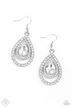 Load image into Gallery viewer, So The Story GLOWS White Earring Paparazzi Accessories
