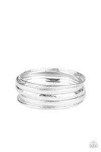 Bangles,silver,Basic Bauble Silver Bracelet