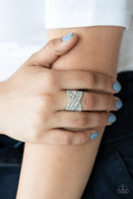 Load image into Gallery viewer, Girl Boss Glitter - White Rhinestone Ring Paparazzi Accessories