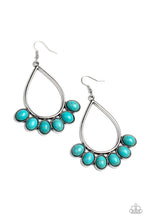 Load image into Gallery viewer, Stone Sky Blue Turquoise Stone Earrings Paparazzi Accessories
