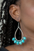 Load image into Gallery viewer, Stone Sky Blue Turquoise Stone Earrings Paparazzi Accessories