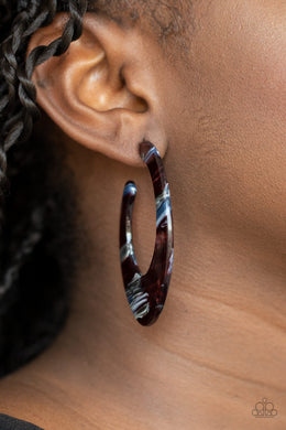 Retro Renaissance Multi Acrylic Hoop Earring Paparazzi Accessories