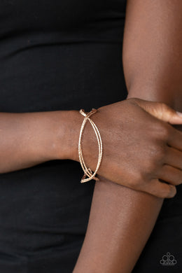 Bending Over Backwards - Rose Gold Bracelet Paparazzi Accessories