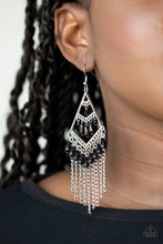 Load image into Gallery viewer, Trending Transcendence Black Earring Paparazzi Accessories