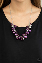 Load image into Gallery viewer, Battle of the Bombshells - Purple Pearl Necklace Paparazzi Accessories