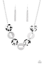 Load image into Gallery viewer, Retro Retrograde - White Necklace Paparazzi Accessories