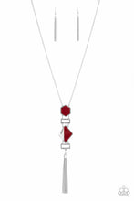 Load image into Gallery viewer, STRIPE Up a Conversation - Red Necklace Paparazzi Accessories