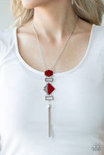 Load image into Gallery viewer, STRIPE Up a Conversation - Red Necklace Paparazzi Accessories