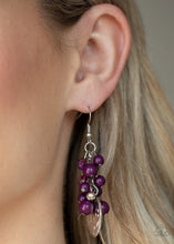Load image into Gallery viewer, Fruity Finesse - Purple Earrings Paparazzi Accessories
