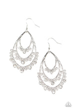 Load image into Gallery viewer, Break Out In TIERS - White Rhinestone Earrings Paparazzi Accessories