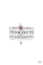 Load image into Gallery viewer, Triple Throne Twinkle - Pink Rhinestone Ring Paparazzi Accessories