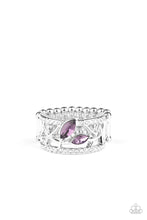 Load image into Gallery viewer, Tilted Twinkle - Purple Rhinestone Ring Paparazzi Accessories