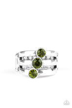 Load image into Gallery viewer, Triple The Twinkle - Green Ring Paparazzi Accessories