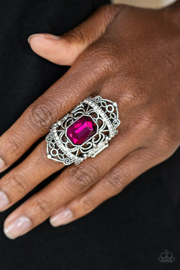 Undefinable Dazzle - Pink Ring Paparazzi Accessories