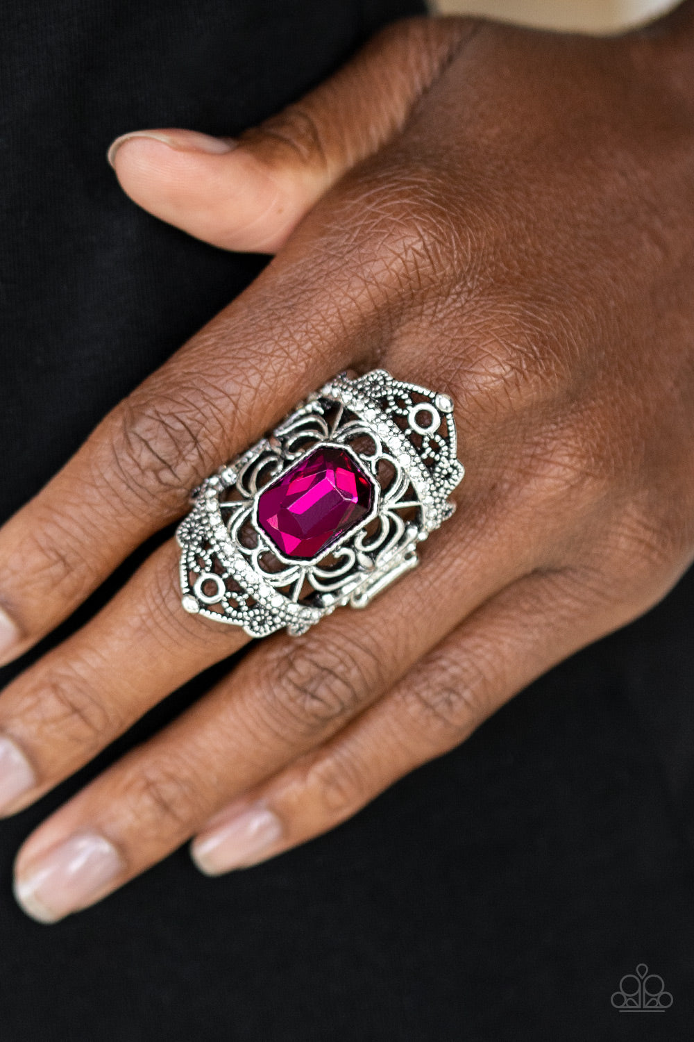 Undefinable Dazzle - Pink Ring Paparazzi Accessories