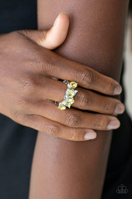 Majestically Modern - Yellow Ring Paparazzi Accessories