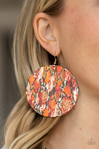 fishhook,snakeskin,Im Only Animal - Multi Earring