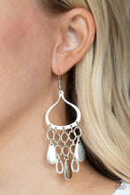 Load image into Gallery viewer, Lure Away - Silver Earrings Paparazzi Accessories