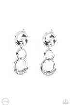Load image into Gallery viewer, Reshaping Refinement - White Rhinestone Clip-On Earrings Paparazzi Accessories