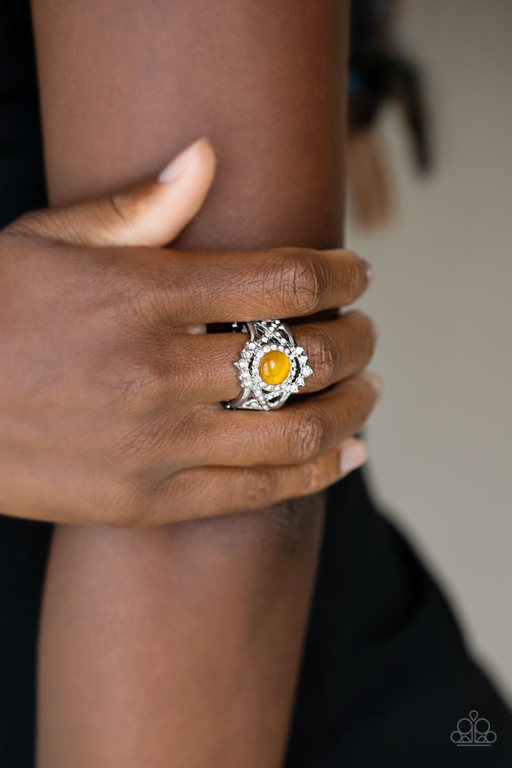 Decadently Dreamy - Yellow Cat's Eye Ring Paparazzi Accessories