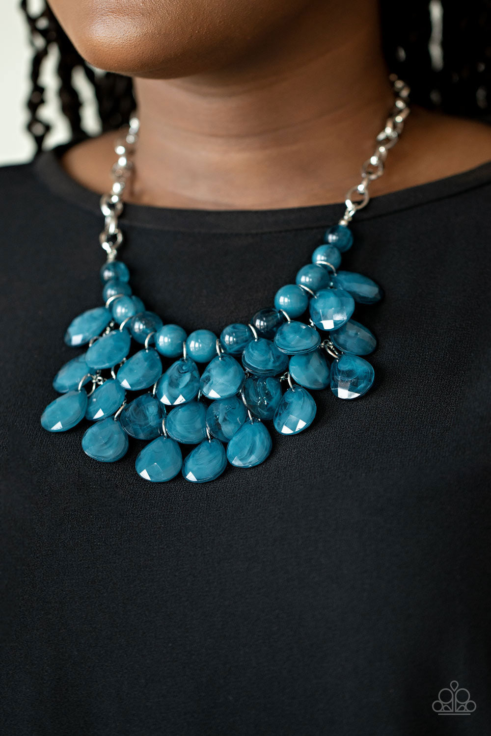 Sorry To Burst Your Bubble - Blue Necklace Paparazzi Accessories
