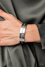 Load image into Gallery viewer, Raw Razzle Black Gunmetal Cuff Bracelet Paparazzi Accessories