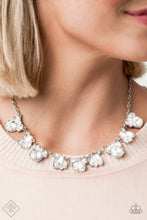 Load image into Gallery viewer, Bling To Attention White Rhinestone Necklace Paparazzi Accessories