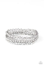 Load image into Gallery viewer, Crystal Crush Silver Stretchy Bracelets Paparazzi Accessories
