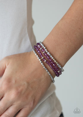 Crystal Crush - Purple Stretchy Bracelet Paparazzi Accessories