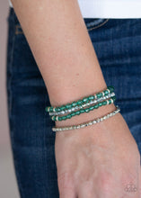 Load image into Gallery viewer, Crystal Crush - Green Bracelet Paparazzi Accessories