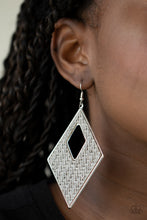 Load image into Gallery viewer, Woven Wanderer - Silver Earrings Paparazzi Accessories