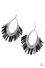 Load image into Gallery viewer, Fine-Tuned Machine - Black Earrings Paparazzi Accessories