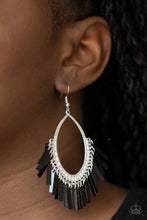 Load image into Gallery viewer, Fine-Tuned Machine - Black Earrings Paparazzi Accessories