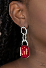 Load image into Gallery viewer, Superstar Status - Red Earrings Paparazzi Accessories