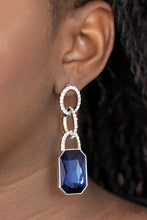 Load image into Gallery viewer, Superstar Status - Blue Rhinestone Post Earrings Paparazzi Accessories