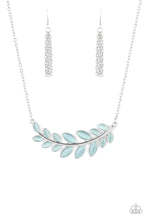Load image into Gallery viewer, Frosted Foliage Blue Cat&#39;s Eye Necklace Paparazzi Accessories