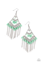 Load image into Gallery viewer, Trending Transcendence Green Earring Paparazzi Accessories