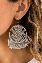 Load image into Gallery viewer, All About Macrame Silver Earring Paparazzi Accessories