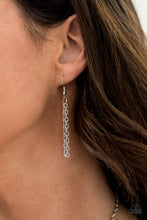 Load image into Gallery viewer, Frosted Foliage Blue Cat&#39;s Eye Necklace Paparazzi Accessories